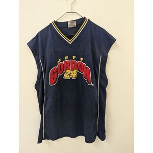 Mens Vtg NASCAR Chase Authentics Sleeveless T-shirt Jeff Gordon #24 Sewn 90s XL